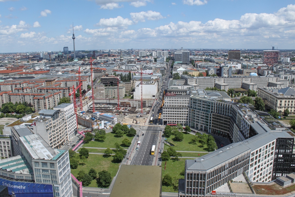 Berlin Stadtpanorama entlang der Leipziger Straße