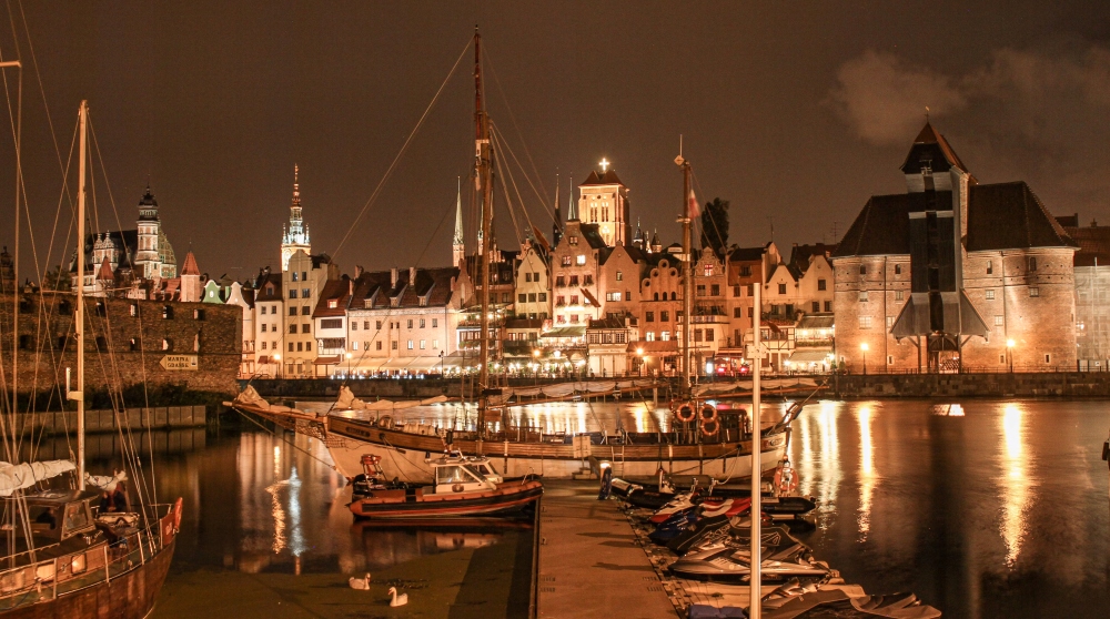 Danzig; Mottlau mit Krantor