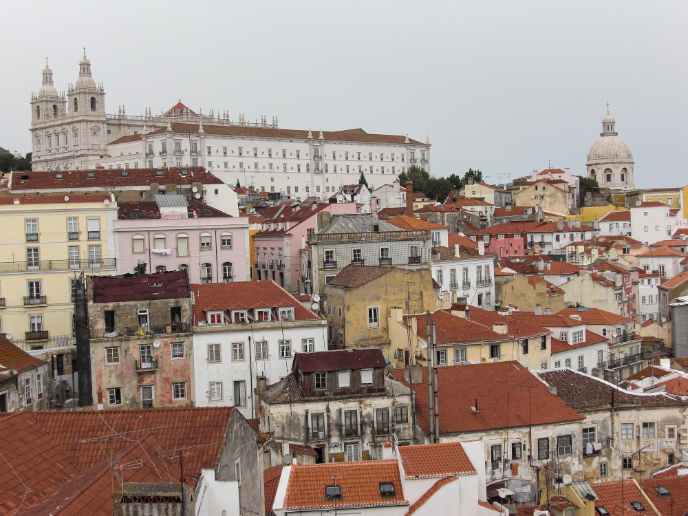 Lissabon; Alfama mit Sao Vicente und Panteao