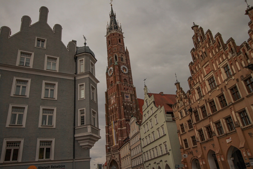 Landshut; Altstadt mit St. Martin