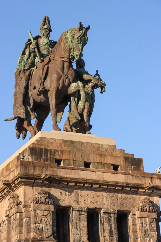 Koblenz; Kaiser-Wilhelm-Denkmal am Deutschen Eck
