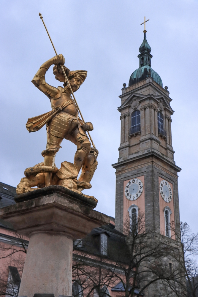 Eisenach; Georgsbrunnen und St. Georgen