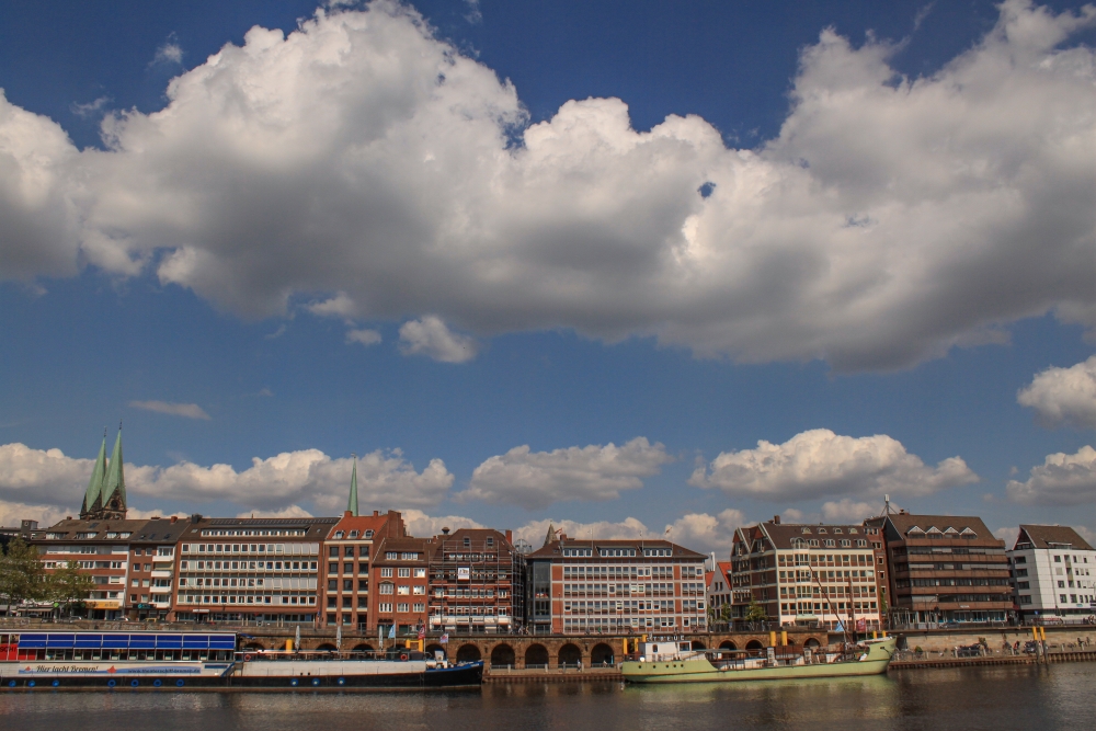 Hansestadt Bremen; Weserpromenade am Tiefer