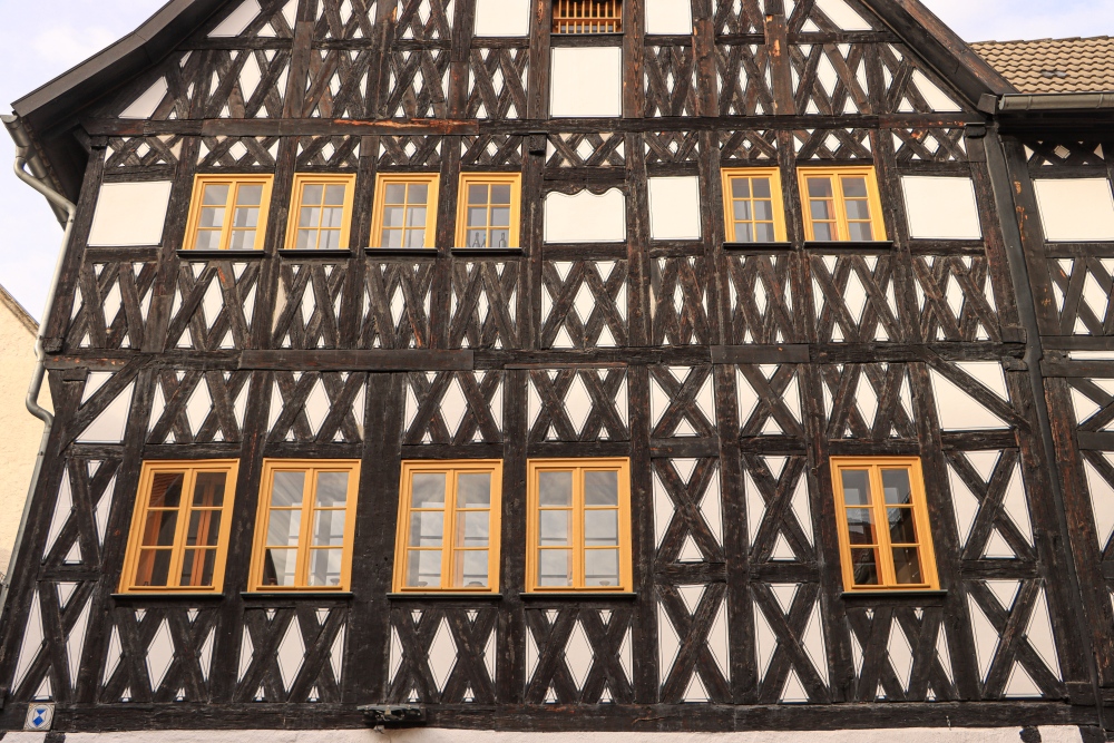 Weimar; Fachwerkhaus in der Scherfgasse
