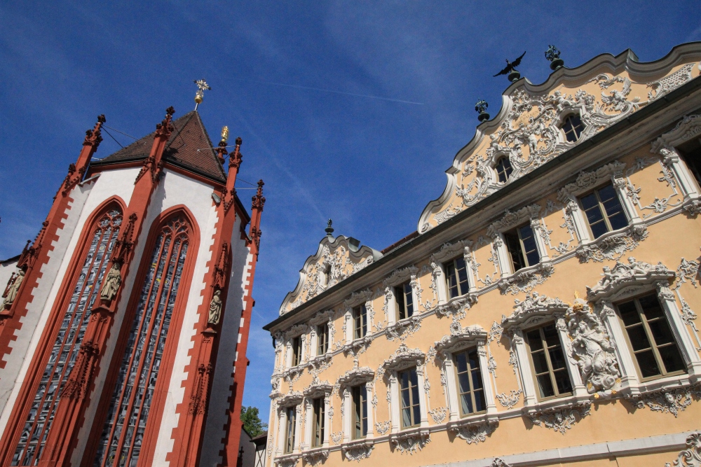 Würzburg; Marienkapelle und Falkenhaus