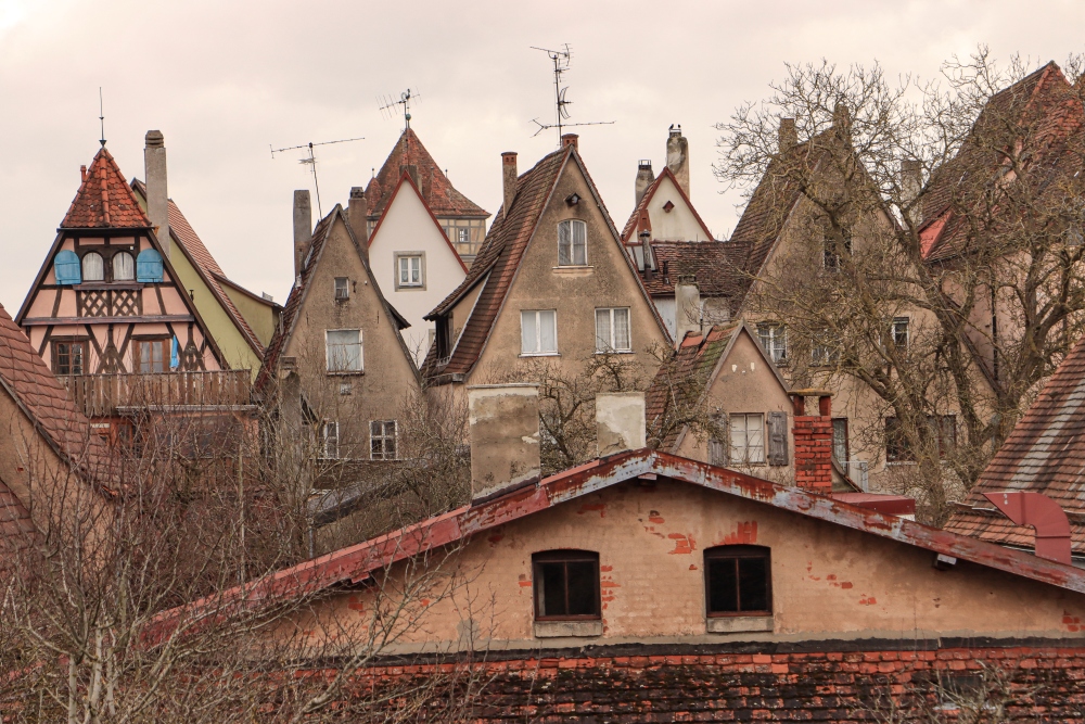 Rothenburg o. d. T.; Blick von der Stadtmauer