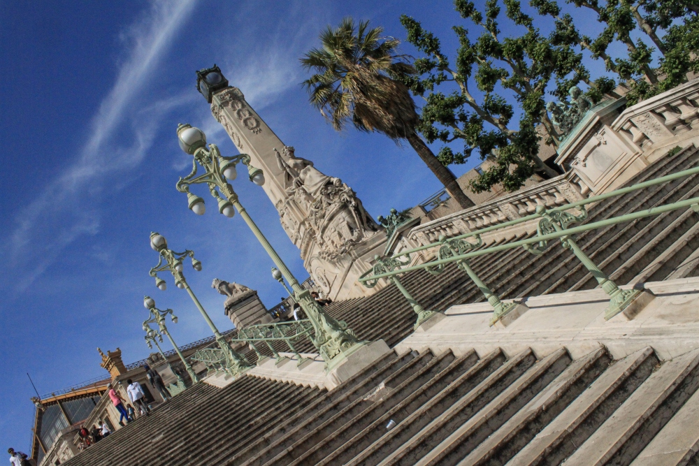Marseille; Treppe am Bahnhof St. Charles