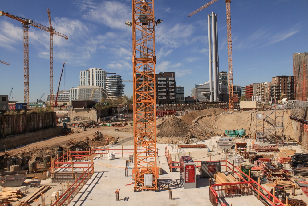 Hamburg; Hafencity, Baustelle Überseequartier 2020