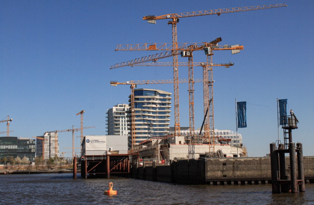 Hamburger Hafencity; Baustelle Hübnerkai 2020