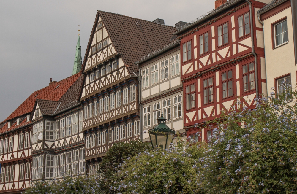 Hannover, Häuserzeile in der Burgstraße