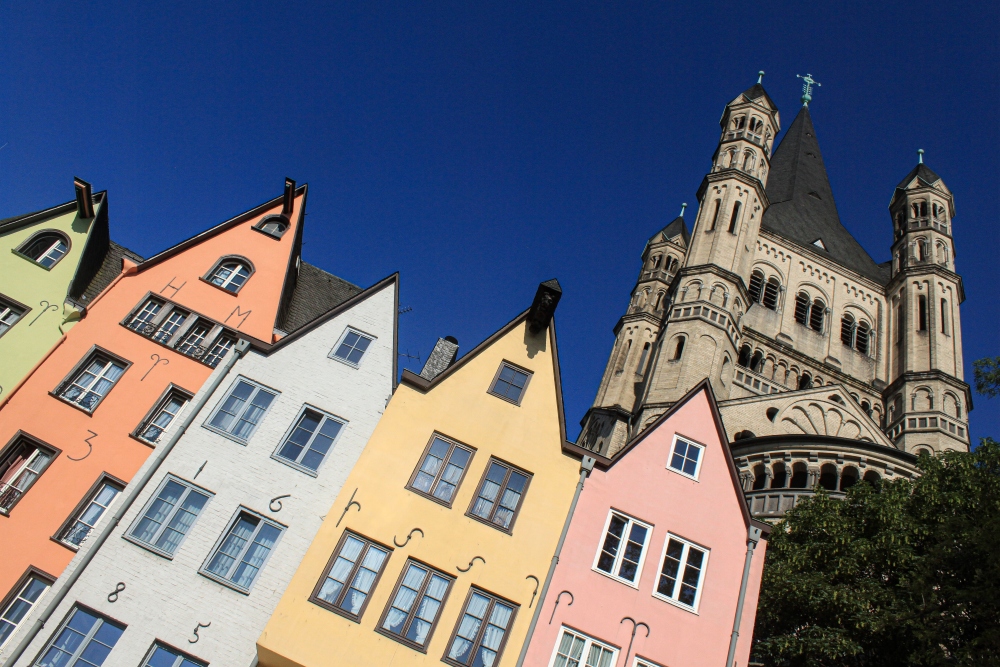 Köln; Martinsviertel mit Groß St. Martin