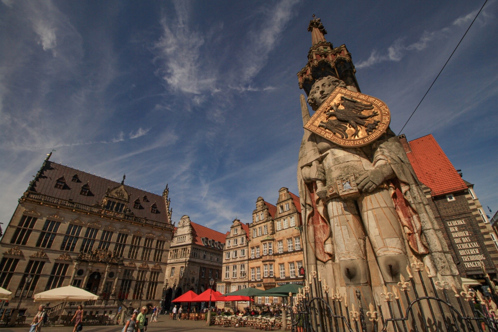 Bremen; Roland auf dem Marktplatz