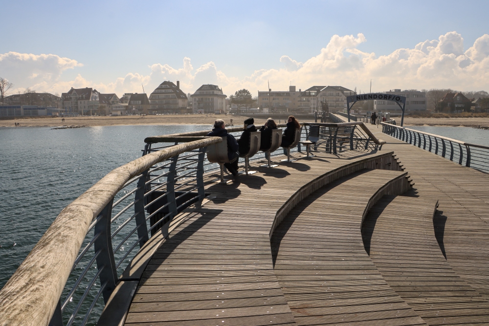 Ostseebad Niendorf; Seebrücke; Strand und Promemade