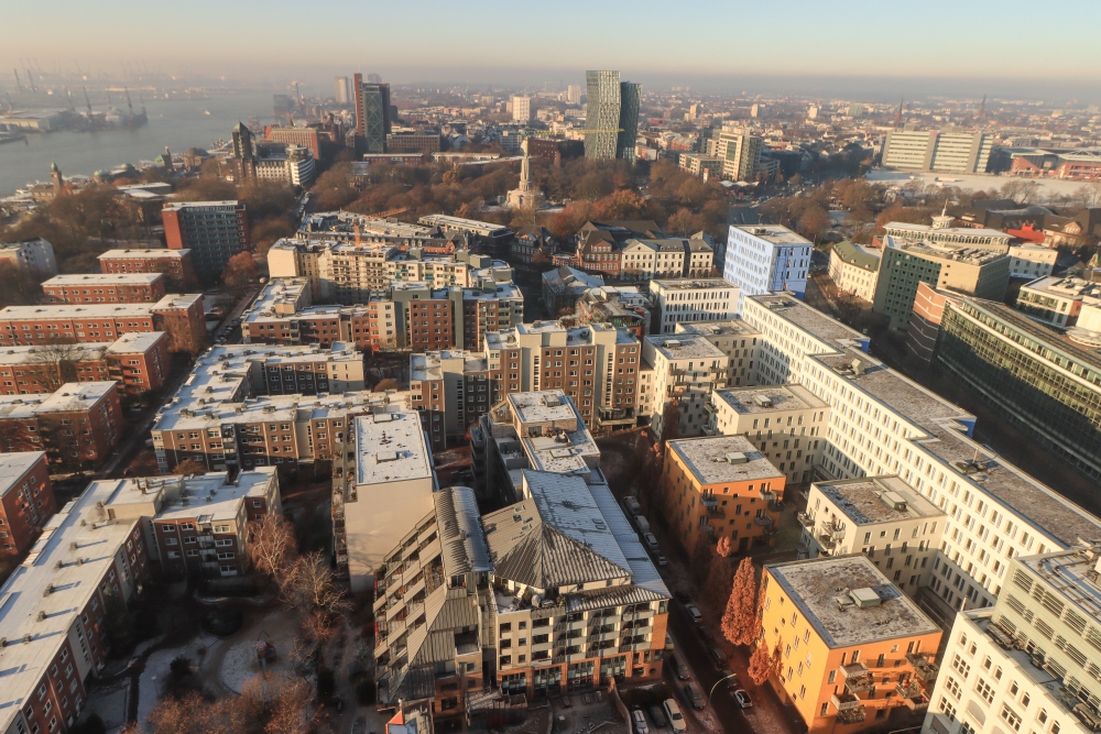 Hamburg; Panorama vom Michel