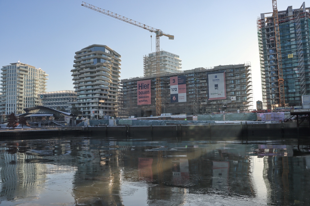Hamburger Hafencity; Baustelle Hübnerkai 2022