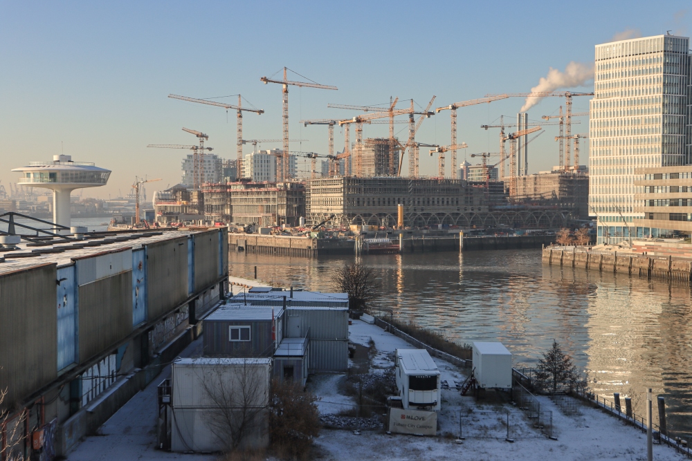 Hamburger Hafencity; Baustelle Überseequartier 2022