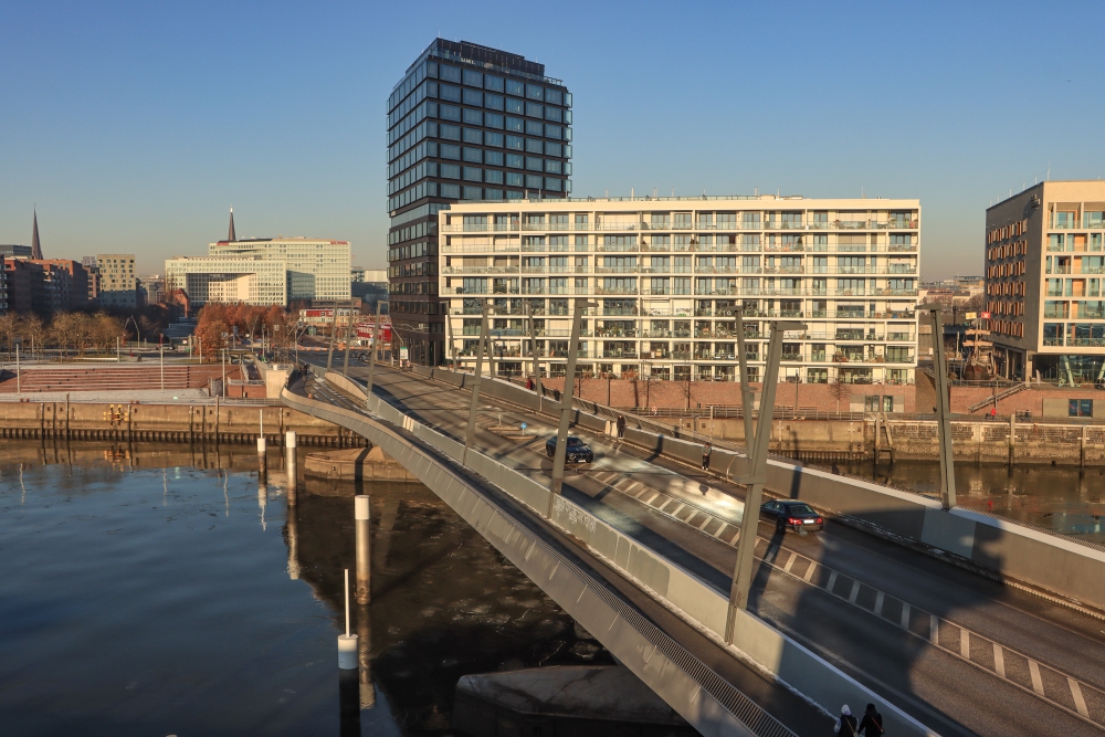Hamburger Hafencity; Baakenhafenbrücke 2022