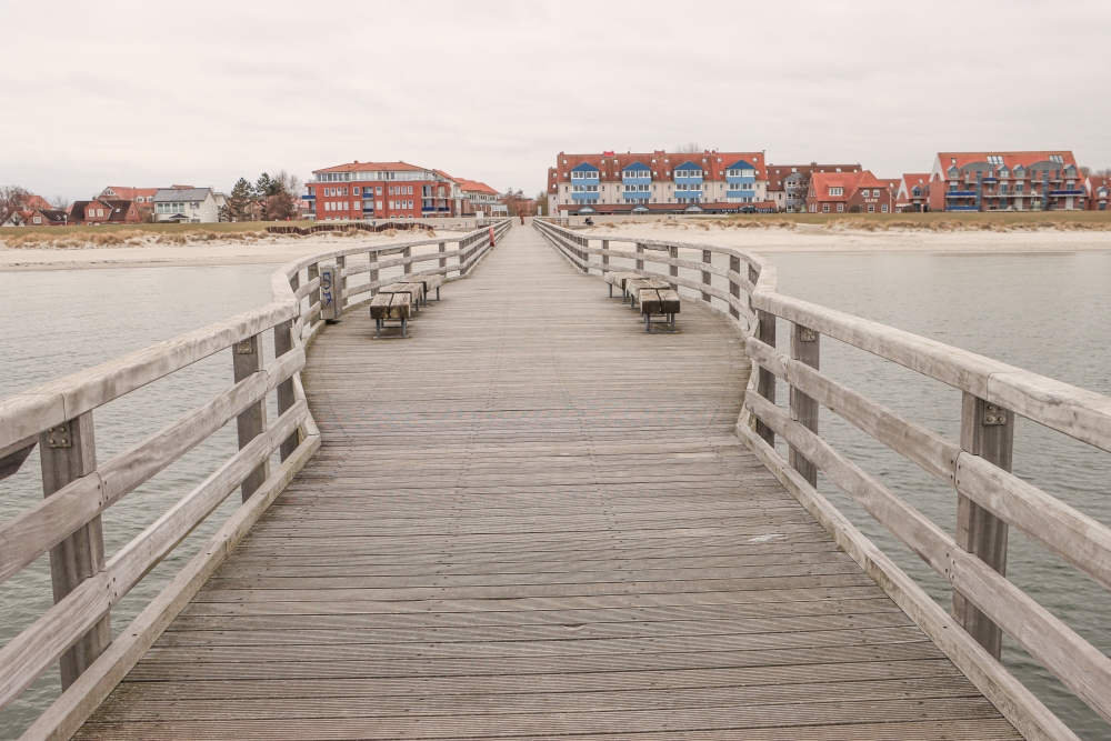 Schönberger Strand; Panorama von der Seebrücke