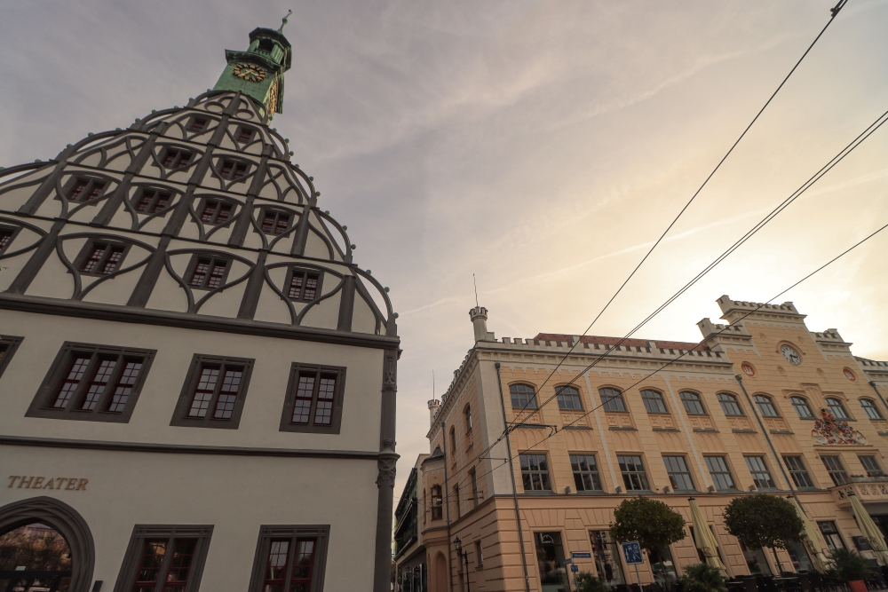 Zwickau; Gewandhaus und Rathaus