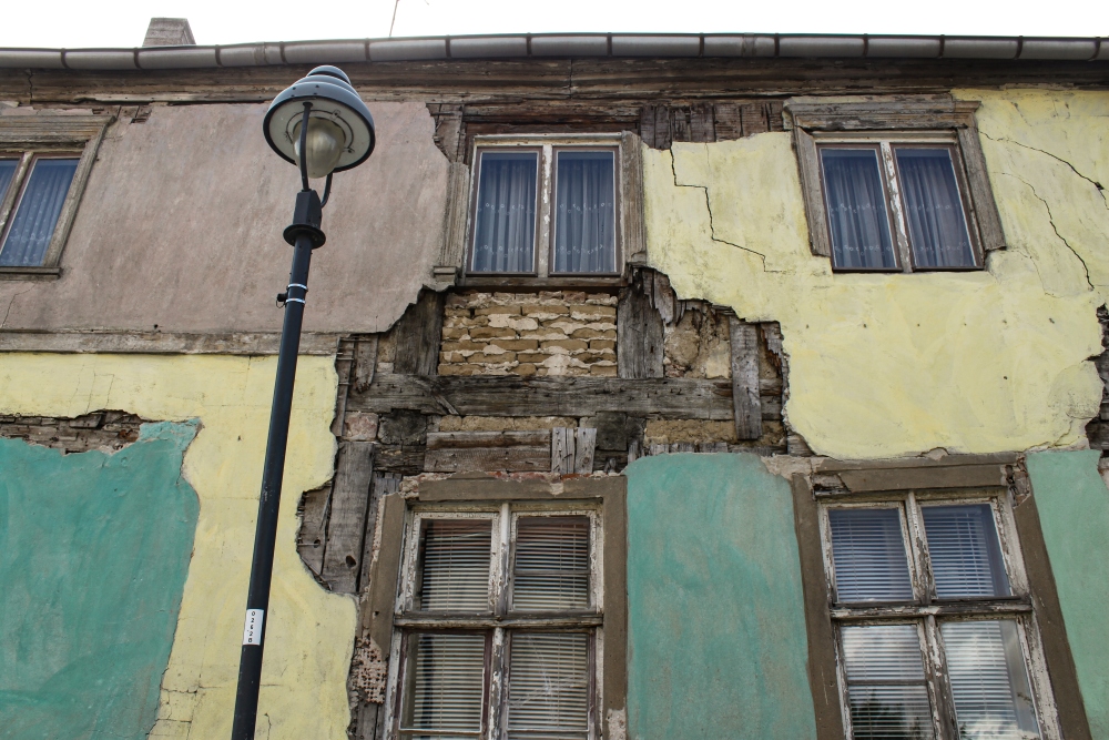 Nauen; Verputztes Fachwerkhaus