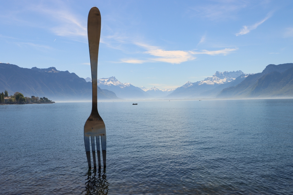 Gabel von Vevey am Genfer See