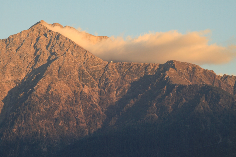 Alpengipfel im Abendlicht; Monte Legnone