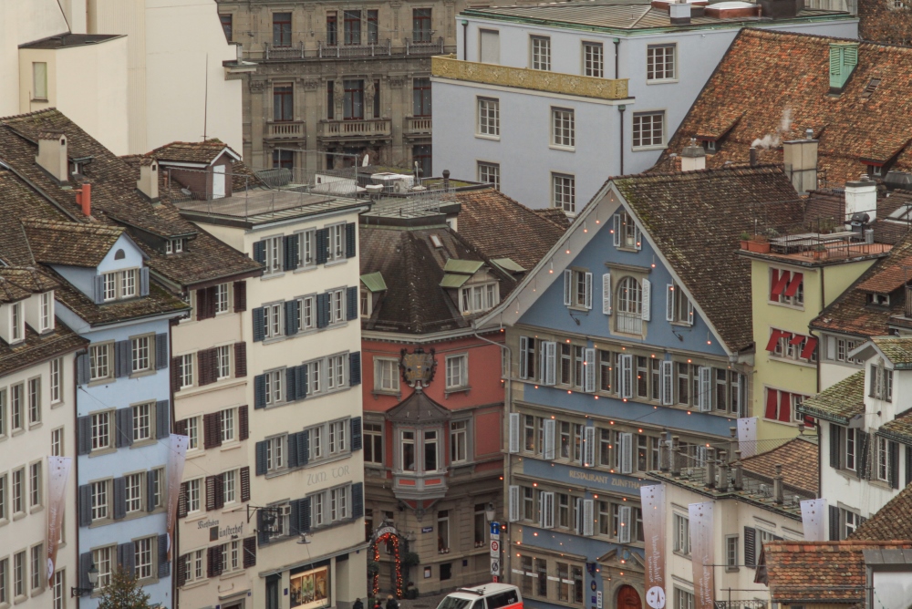 Zürich; Münsterhof vom Grossmünster