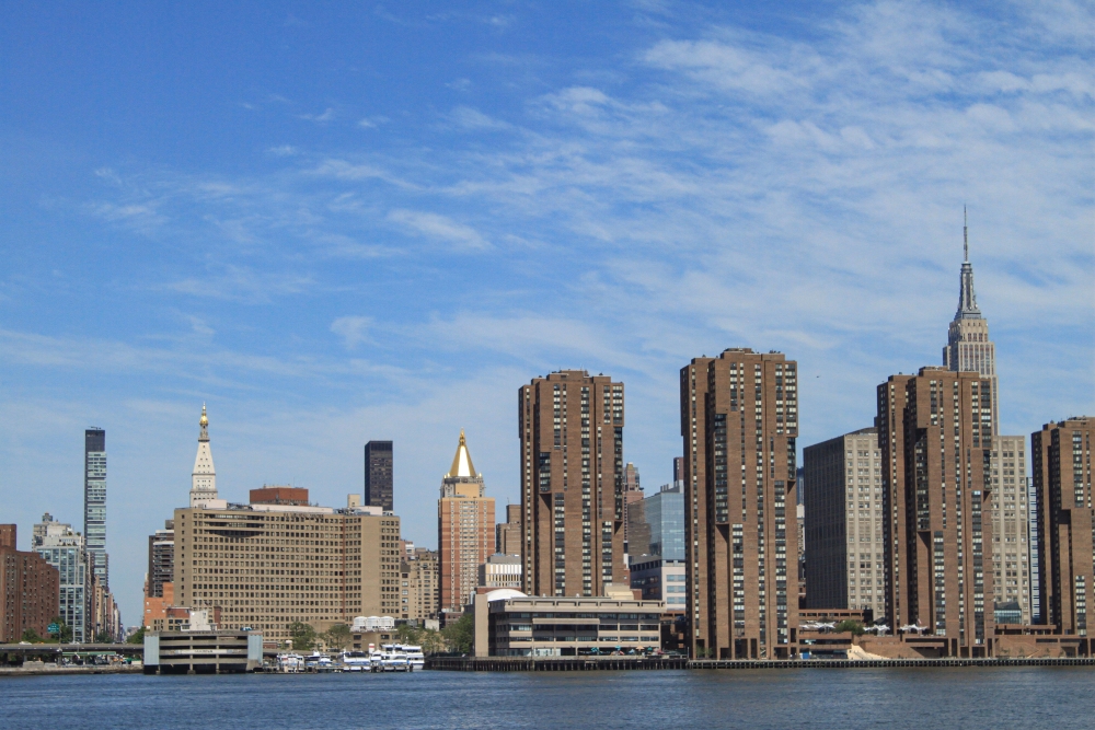 NYC, East River Uferfront in Manhattan