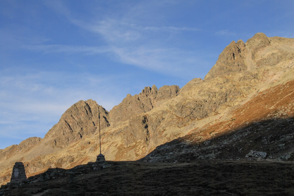 Splügenpass (2114) mit Schwarzhörnern