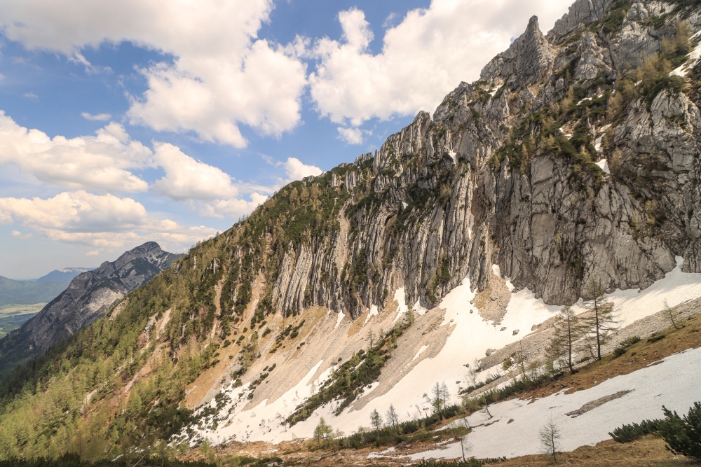 Schneefelder an der Scharfenwand am Braunedlkogel