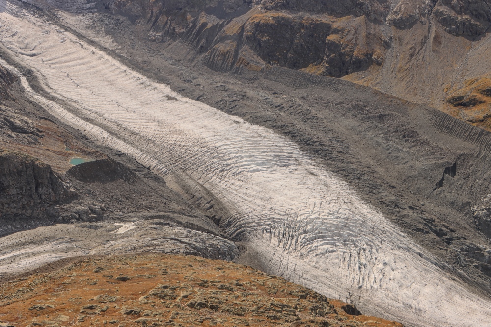 Bernina-Alpen; Gletscherzunge des Morteratsch-Gletschers