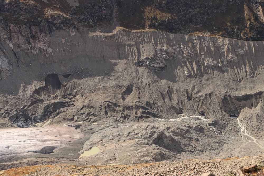 Bernina-Alpen; Gletscherzunge des Morteratsch-Gletschers