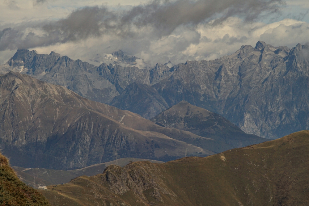 Bernina Alpen hinter dem Rifugio Il Giovo