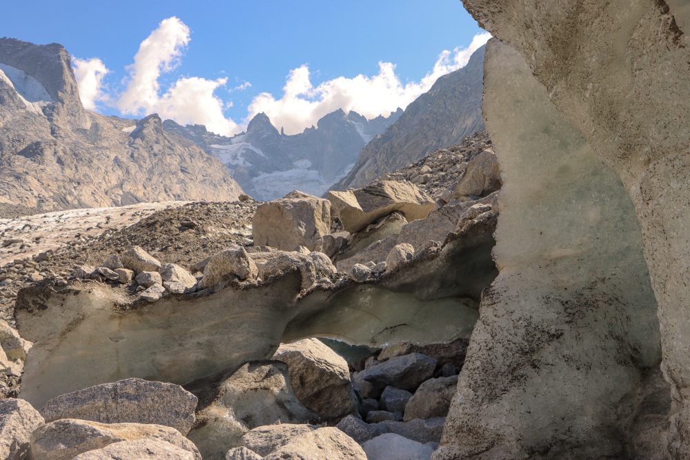 Gletscherschmelze hautnah am Fornogletscher