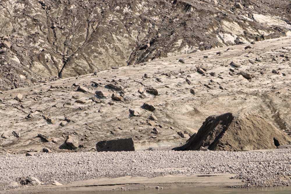 Gletscherzunge des Fornogletscher 2023