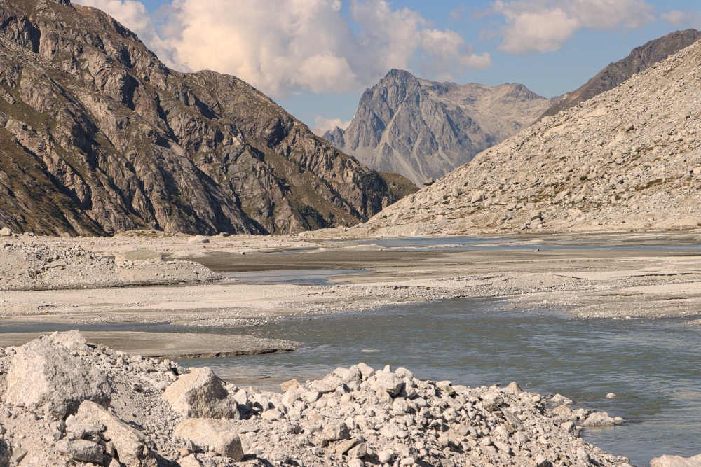 Gletscherschmelze hautnah am Fornogletscher