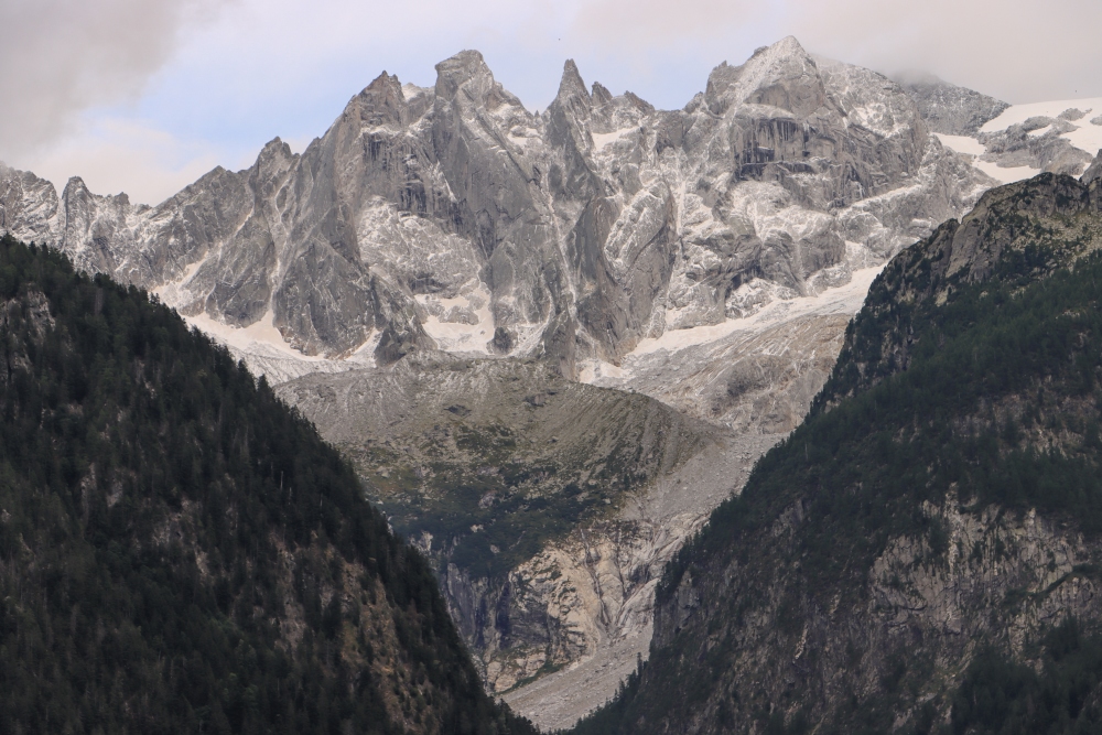 Sciora-Gruppe über Soglio im Bergell