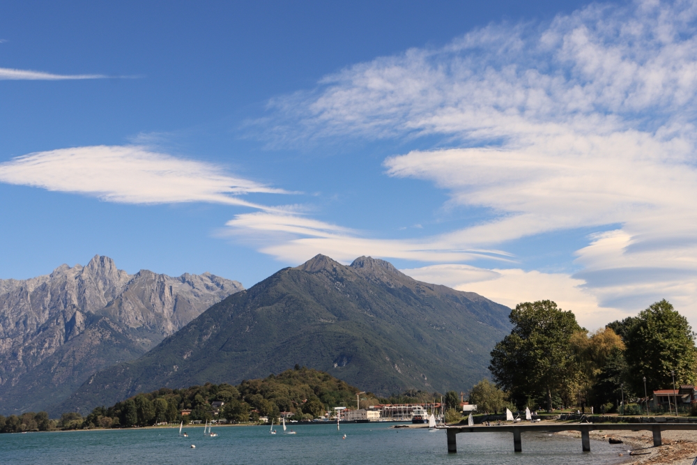 Lago di Como; Blick vom Lido in Colico