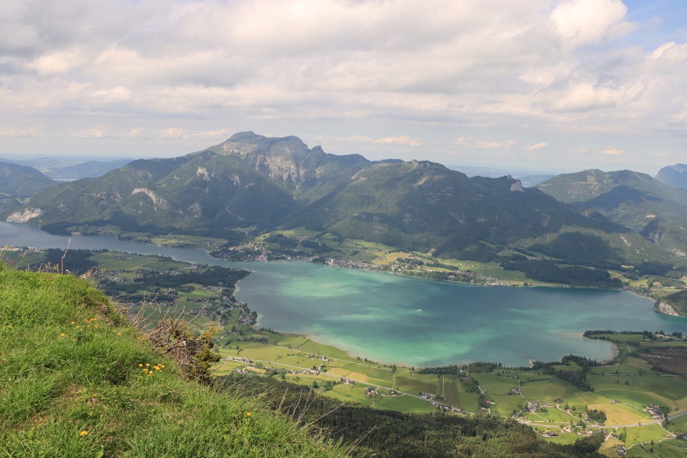 Wolfgangsee Panorama mit Schafberg