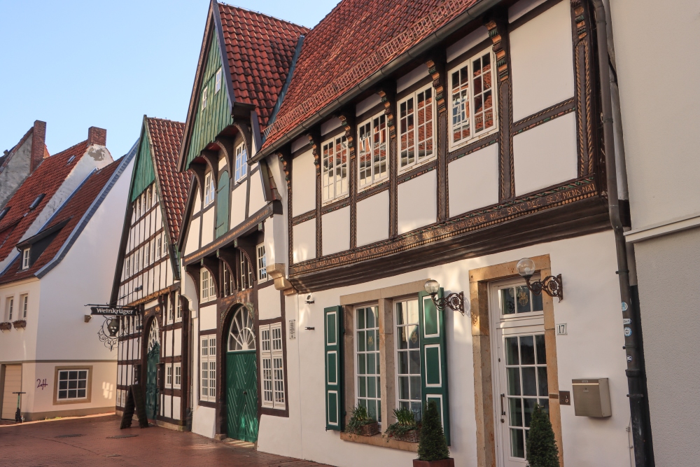 Osnabrück, Fachwerkhäuser in der Marienstraße