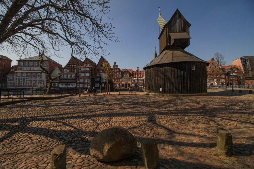 Lüneburg, Fischmarkt mit Altem Kran