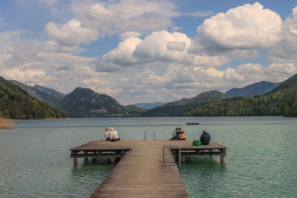 Fuschlsee Panorama vom Hofer Naturstrand
