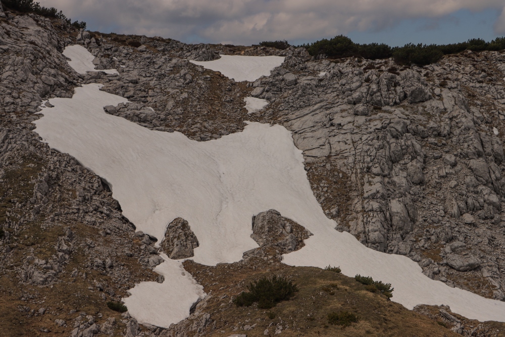 Schneefeld im Höllengebirge