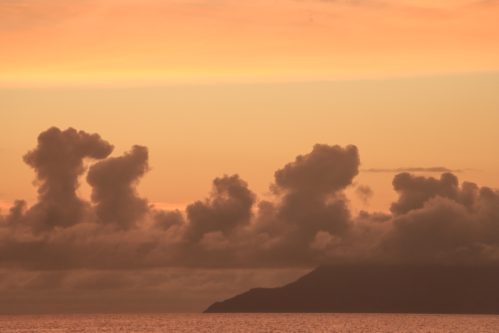 Seychellen; Mahé, Sonnenuntergang