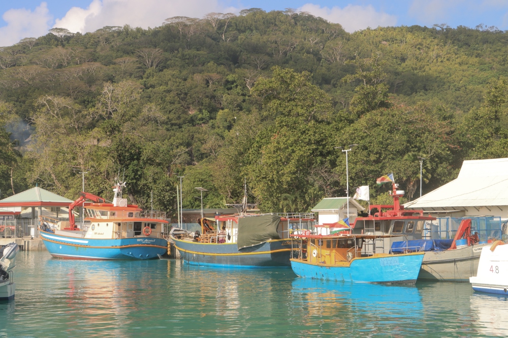 Seychellen, La Digue, Hafen